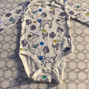 Jungle Print Onesie. Size 3-6 Months